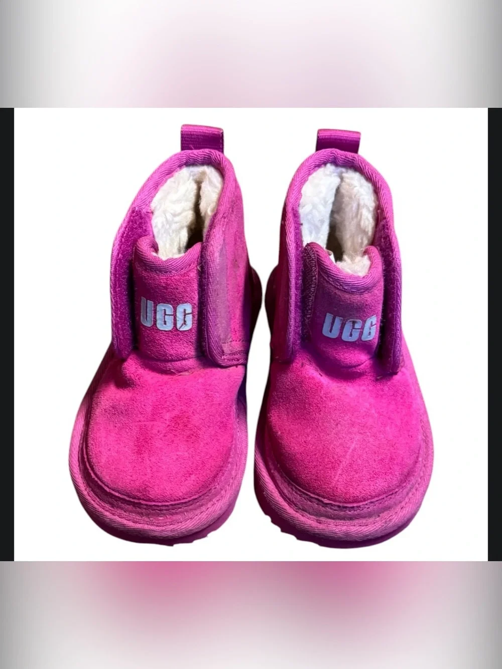 vibrant pink UGG Toddler Neumel EZ-Fit chukka boots SZ 8